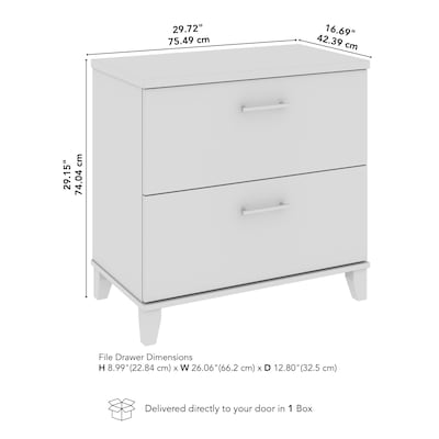 Bush Furniture Somerset Lateral File Cabinet, Ash Gray (WC81680)