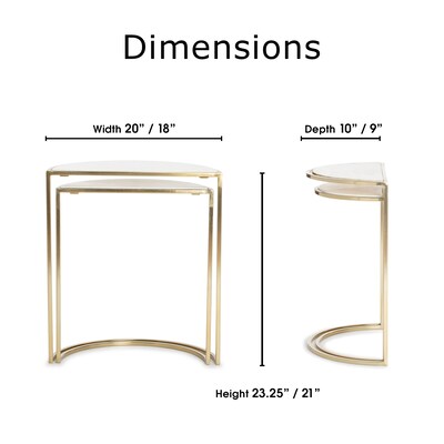 Adore Decor Kingston Side Table, White (FUTB10165A)