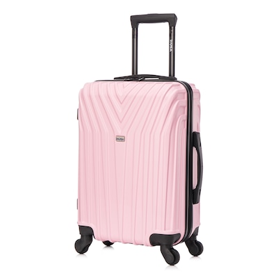 InUSA Vasty 22.44 Hardside Suitcase, 4-Wheeled Spinner, TSA Checkpoint Friendly, Pink (IUVAS00S-PNK)