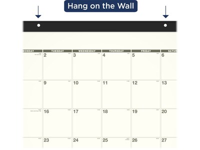 2024 AT-A-GLANCE 22" x 17" Monthly Desk Pad Calendar, White/Black (SK32G-00-24)