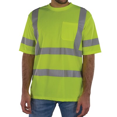 Ergodyne GloWear 8367 High Visibility Short Sleeve T-Shirt, ANSI Type R Class 3, Lime, 2XL (22036)