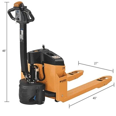 Global Industrial Self-Propelled Electric Pallet Jack, 3300 lb. Capacity, 27"W x 45"L Forks (988993)