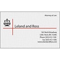 Custom 1-2 Color Business Cards, CLASSIC CREST® Smooth Whitestone 80#, Raised Print, 2 Standard Inks