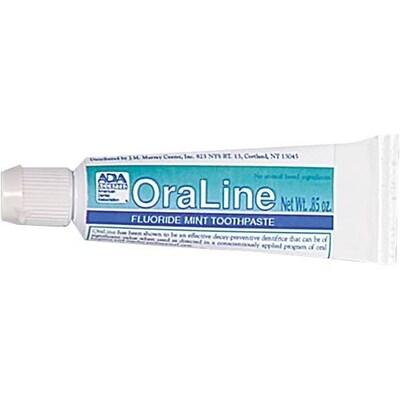 OraLine® Travel-Size Toothpaste; Mint Flavor 144/Carton (42102)