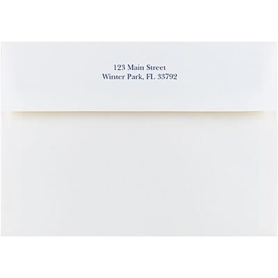 Extra Holiday Card Envelopes; Gummed, White, Gold-Foil Lined