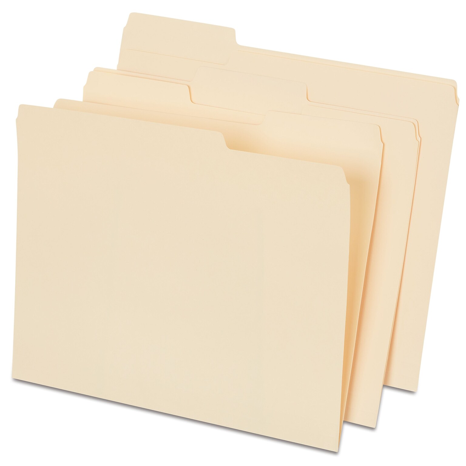 Staples 30% Recycled File Folders, 1/3-Cut Tab, Letter Size, Manila, 100/Box (ST22939-CC)