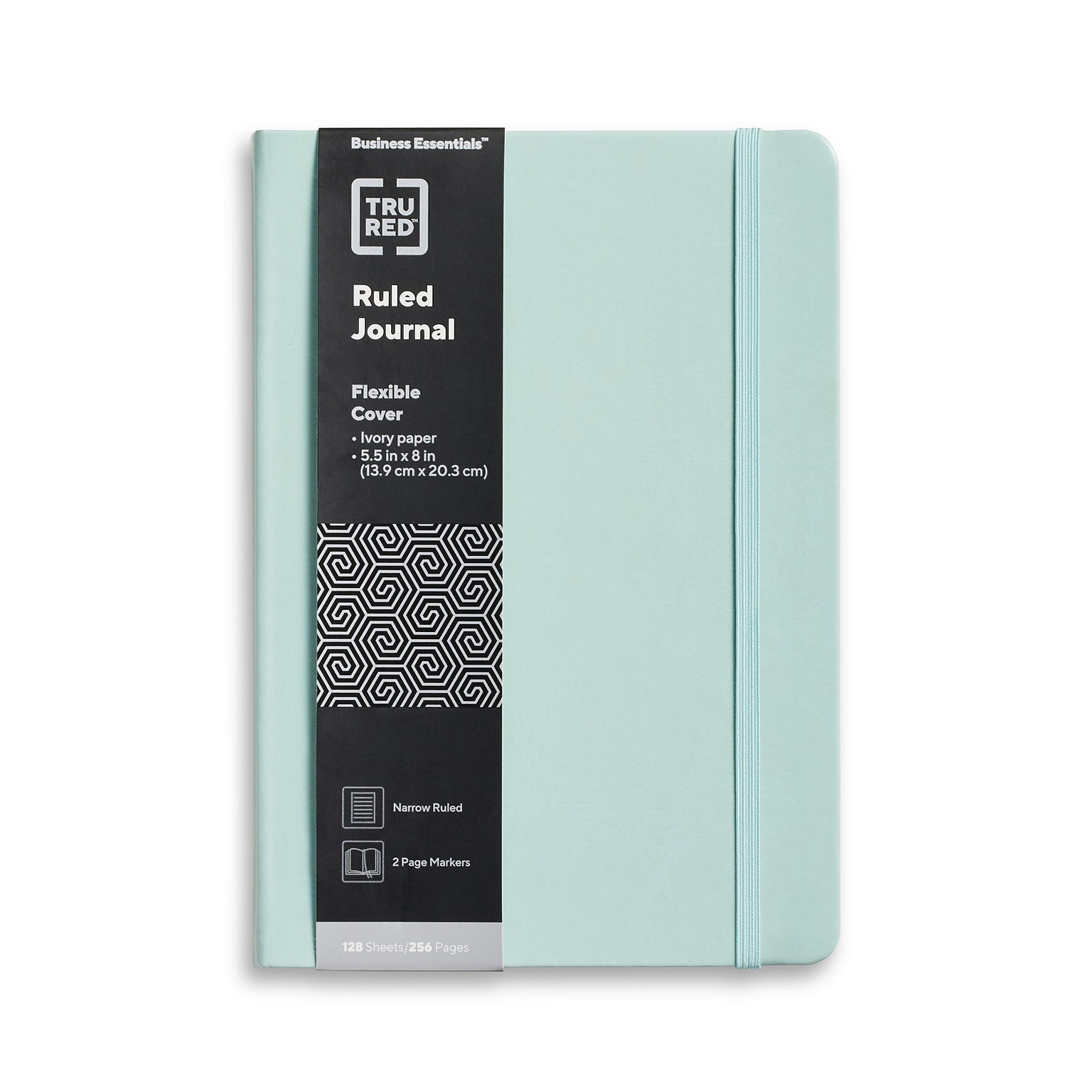 TRU RED™ 5.5” x 8” Medium Flexible Cover Narrow Ruled Journal, Sage (TR61955)