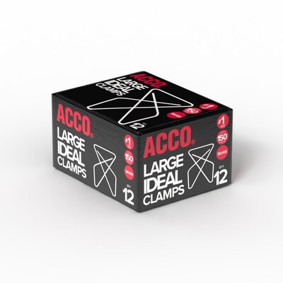 ACCO Ideal Butterfly Clamps, #1, Silver, 12/Box (A7072610)