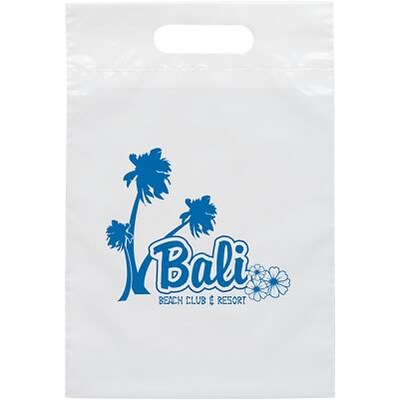 Custom Die Cut Handle Supply Bags; 9-1/2x14