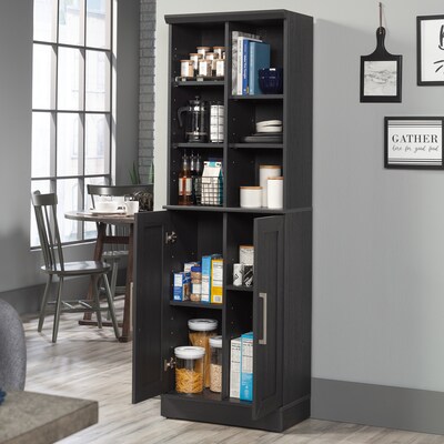 Sauder HomePlus 71"H Storage Cabinet with 6 Shelves, Raven Oak (435131)