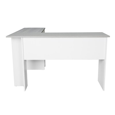 Techni Mobili 51" Mixed Materials L-Shaped Desk, Gray (RTA-8413L-GRY)