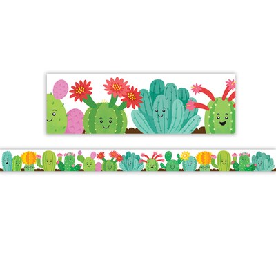 Teacher Created Resources Die-Cut Border Trim, 3 x 2.92, Happy Cactus Crew, 12/Pack, 6 Packs/Bundle (TCR6954-6)