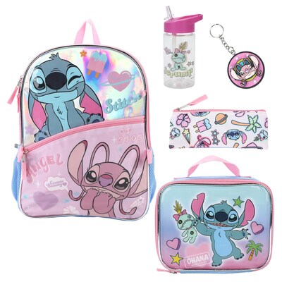 Bioworld Kids 4-Piece Stitch Backpack Set, Large (B1GA09DDSCSB00)