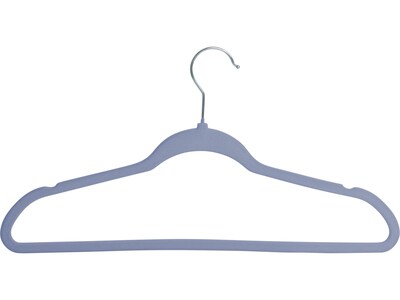 Honey-Can-Do Metal Slim-Profile Nonslip Velvet Hanger, Cobalt, 25/Pack (HNG-09736)