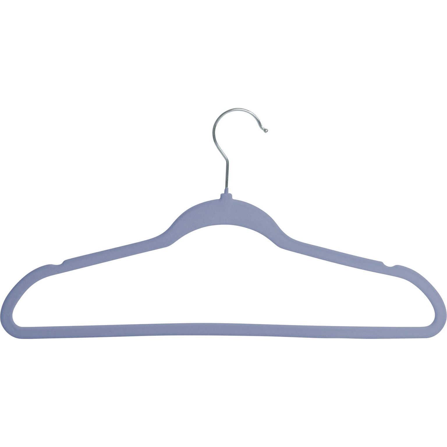 Honey-Can-Do Metal Slim-Profile Nonslip Velvet Hanger, Cobalt, 25/Pack (HNG-09736)