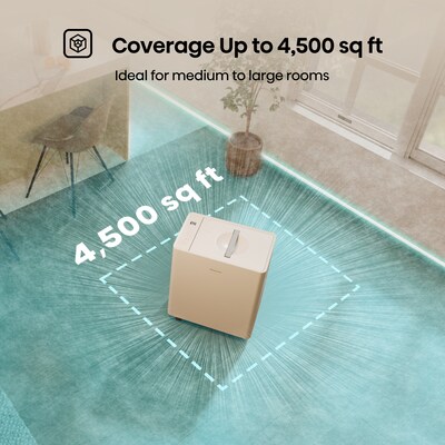Hisense 50-Pint Portable Dehumidifier, 3-Speed, Covers up to 4500 sq. ft., White (ALDH50KP26)