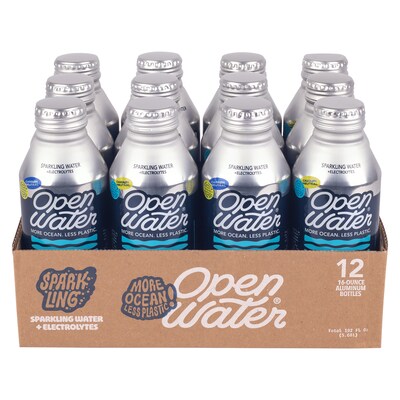 Open Water Sparkling Water Bottle, 16 oz., 12/Pack (220-02697)