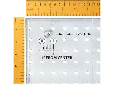 Azar 24" x 24" Pegboard 7-Pocket Wall Brochure Holder, Clear, Each (700675)