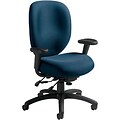Global® 9398 Series Ergo Task Chairs with Arms; Blue