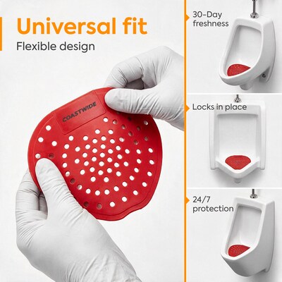 Coastwide Professional Urinal Screen, Cherry Scent, 12/Box (CW61762)