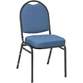 KFI® 520 Series Fabric Padded Seat Stacking Chairs; Blue, Black Frame