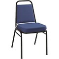KFI® 820 Series Fabric Padded Seat Stacking Chairs; Blue Fabric, Black Frame
