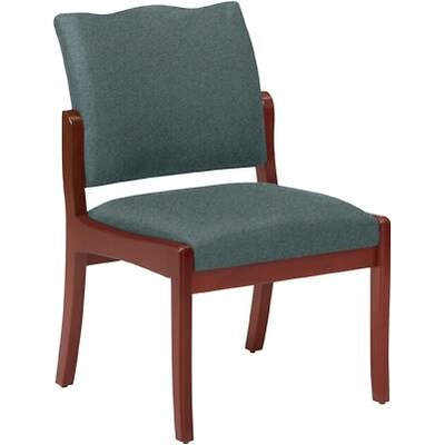 Lesro Franklin Series Reception Room Furniture in Cherry Finish; Guest Chair w/o Arms, Grey