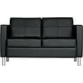 Global® Citi™ Reception Area Furniture; Two Seater Leather Sofa