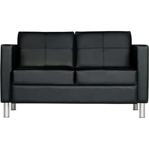 Global® Citi™ Reception Area Furniture; Two Seater Leather Sofa