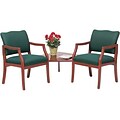 Lesro Franklin Series Reception Furniture in Standard Fabric; 2 Chairs with Connecting Corner Table