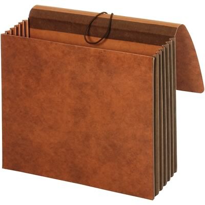Quill Brand® Heavy-Duty Reinforced Extra-Wide Expanding File Pockets, 5-1/4 Expansion, Letter Size, 10/Box (7CL1074)