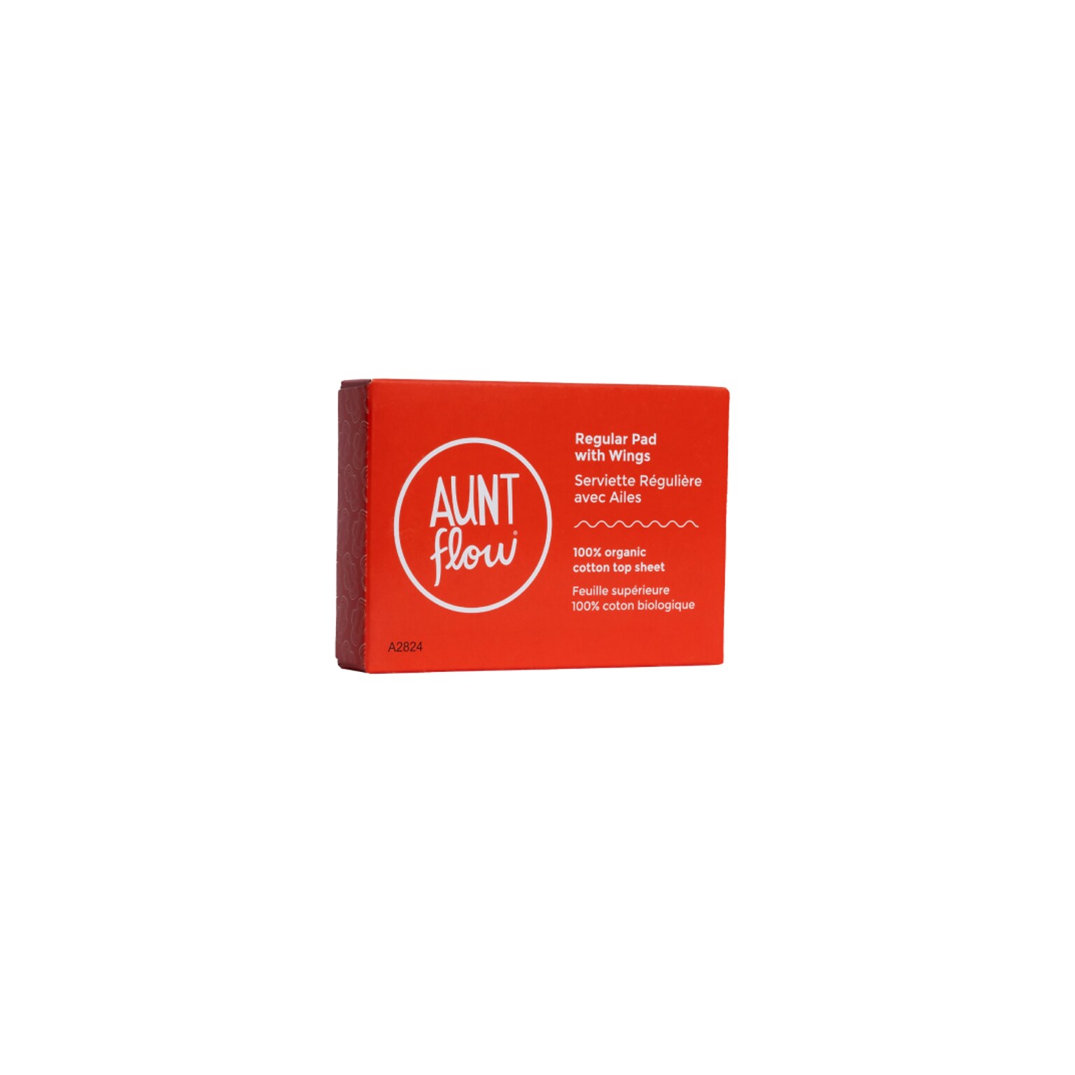 Aunt Flow Regular Cotton Maxi Pads with Wings, 250/Case (PADS-ORG-UNVL-250)