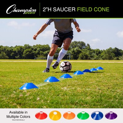 Champion Hi Visibility Plastic Cone Set, Vinyl, Assorted Colors - 6 count