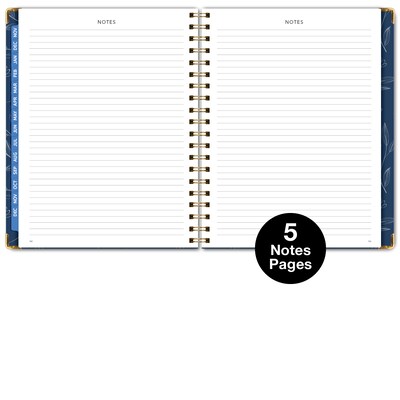2026 Global Printed Products Big Print 8.5" x 11" Weekly & Monthly Planner, Paperboard Cover, Blueberry Vines (LGPRTCY26851188)