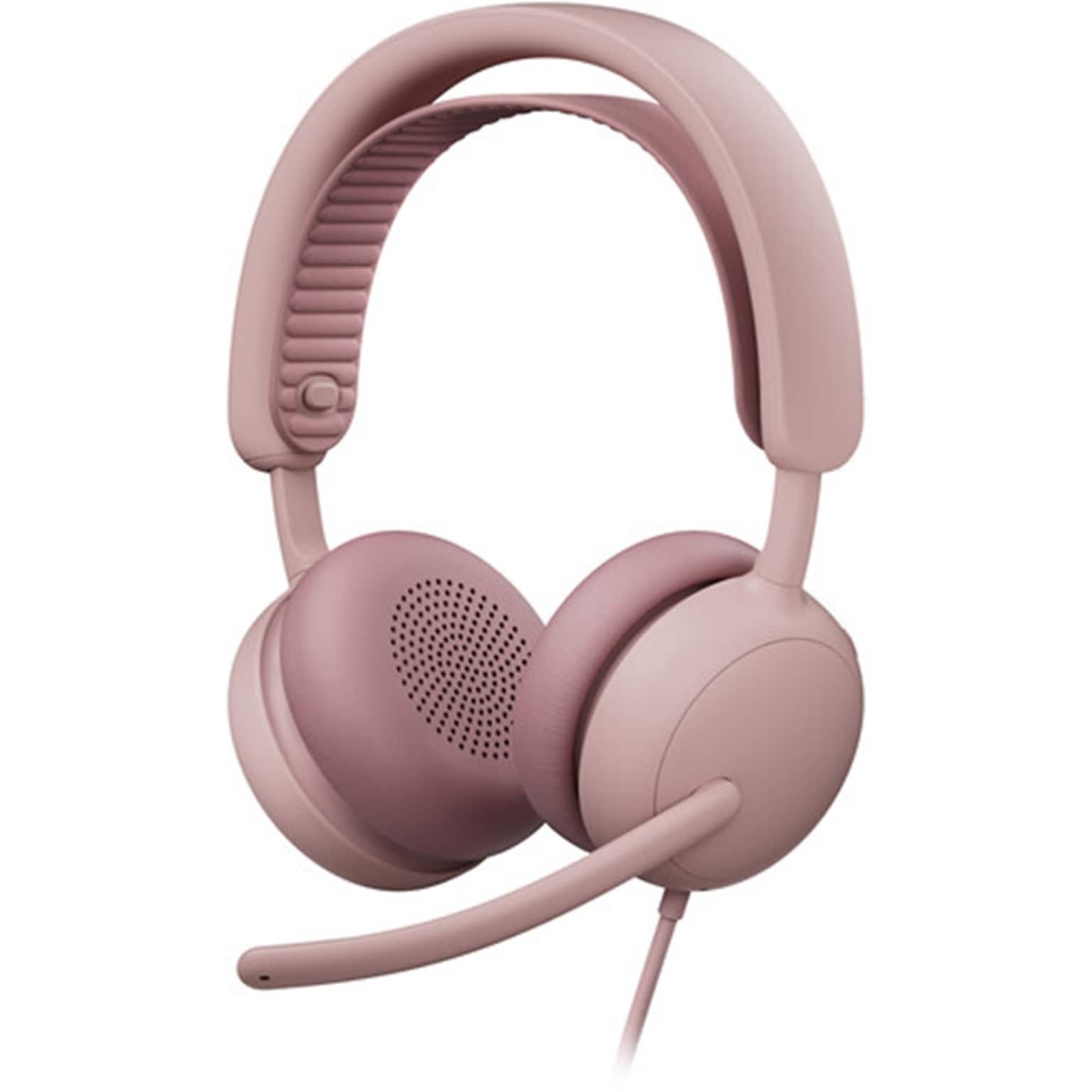 Logitech Zone Wired 2 USB-C Stereo Computer Headset, UC Certified, Rose (981-001613)