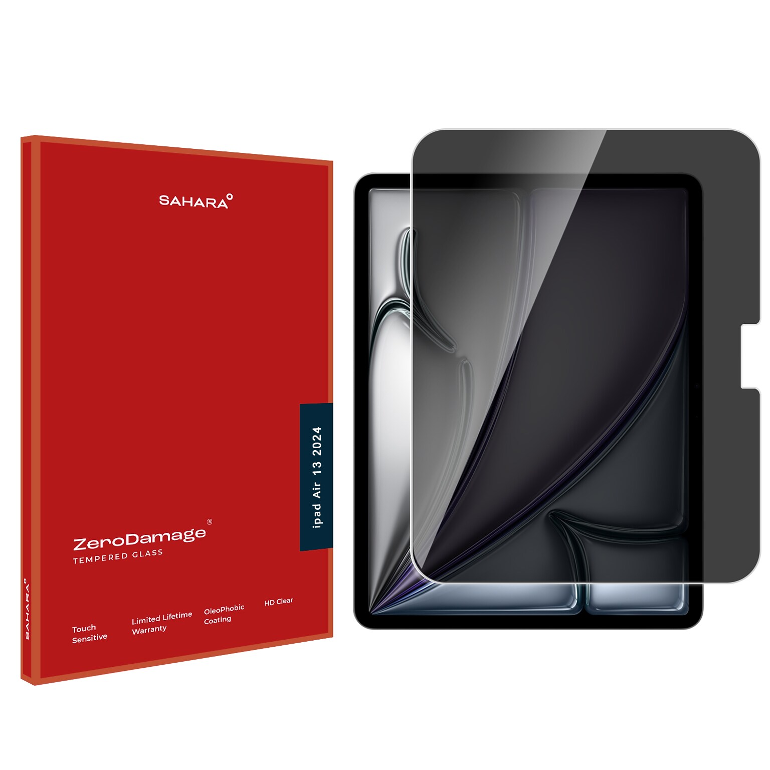 SaharaCase ZeroDamage Ultra Strong Tempered Glass Screen Protector for Apple iPad Air 13 M2 (ZD-T00066)