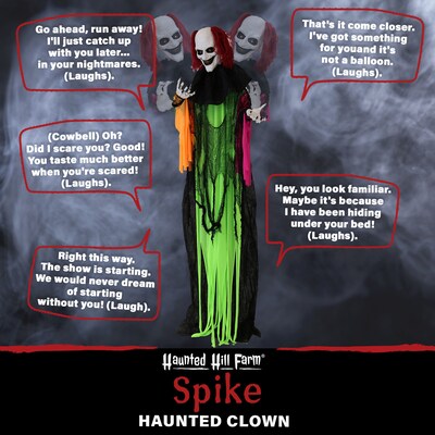 Haunted Hill Farm Life-Size Animatronic Clown (HHCLOWN-17FLSA)