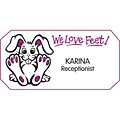 Medical Arts Press® Designer Name Badges; Die-Cut, We Love Feet!