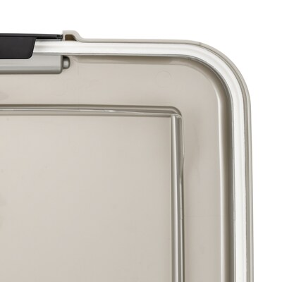 Iris 69 Quart Storage Container with Lid, Plastic, Gray (301046)
