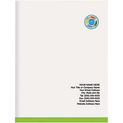 Custom Printed Full Color Presentation Folders; Insurance, Helping Hands
