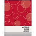 Custom Printed Full Color Presentation Folders; Abstract, Red with Bubbles