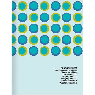 Custom Printed Full Color Presentation Folders; Shapes, Circles with Blue Background