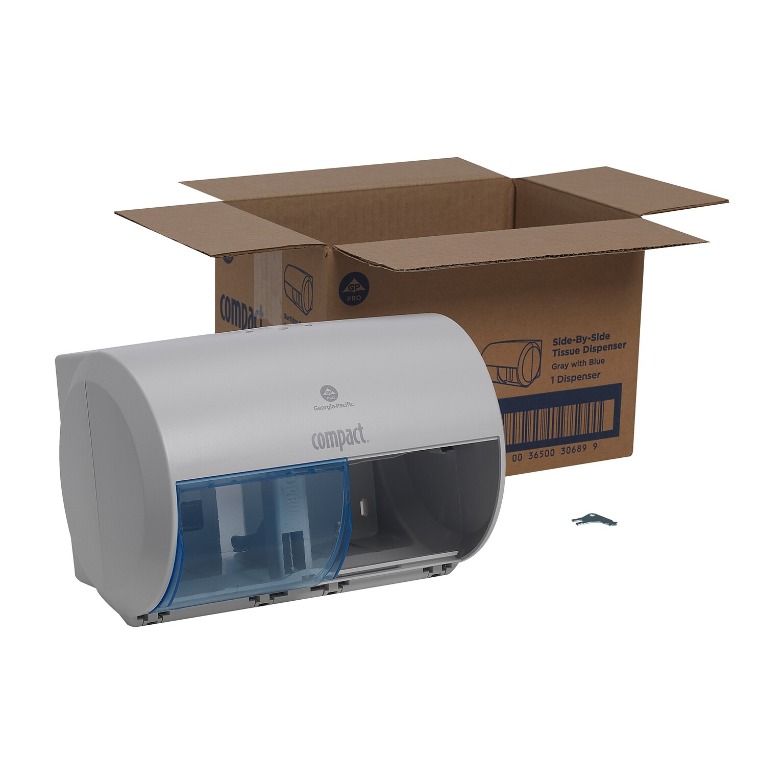 Georgia-Pacific Compact 2-Roll Side-by-Side Coreless Toilet Paper Dispenser, Gray (56783A)