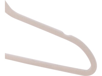 Honey-Can-Do Metal Slim-Profile Nonslip Velvet Hanger, Ivory, 25/Pack (HNG-08596)