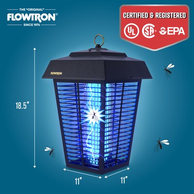 Flowtron Eletric Bug Zapper, 1-1/2 Acre of Coverage, 40W Bulb & 5600V Instant Killing Grid (FLWBK80D)
