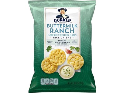 Quaker Gluten Free Savory Mix Rice Crisps, 10 oz., 15 Bags/Box (57841)