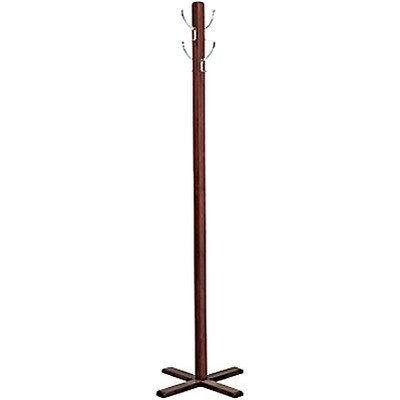 Lesro Lenox Series Reception Furniture in Mahogany Finish; 4-Hook Costumer