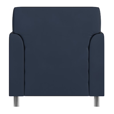 Flash Furniture Hercules Diplomat LeatherSoft Reception Chair, Navy/Chrome Legs (BT8271NVYCHR)