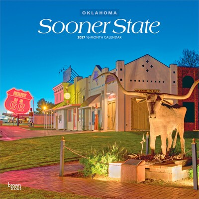 2027 BrownTrout Oklahoma Places 12 x 12 Monthly Wall Calendar (9798330714513)