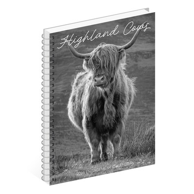 2026 Willow Creek Highland Cows 6.5" x 8.5" Daily & Monthly Personal Organizer (58480)